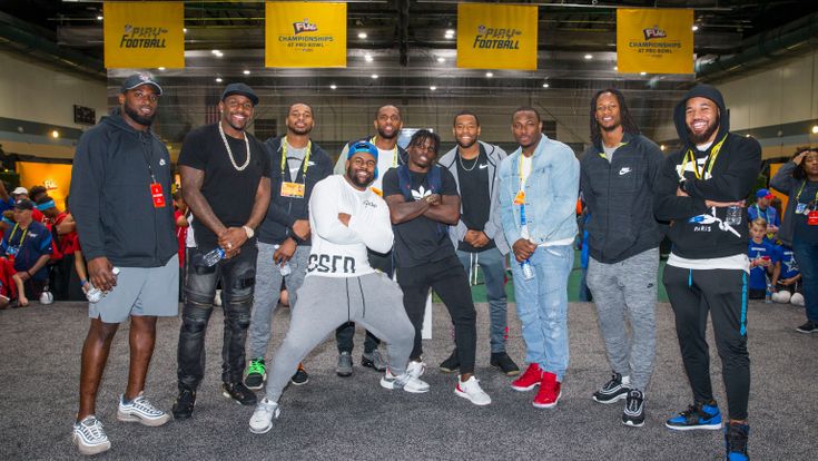 2018 Pro Bowl players at NFL FLAG red carpet event