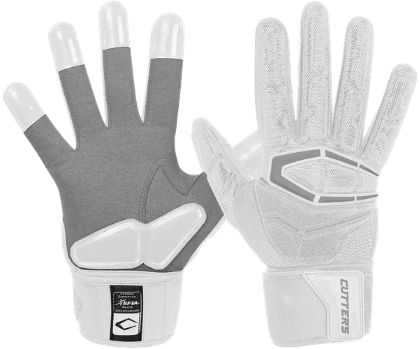 Cutters white Force football gloves