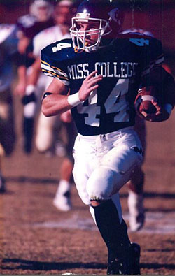 Trey playing at Mississippi College