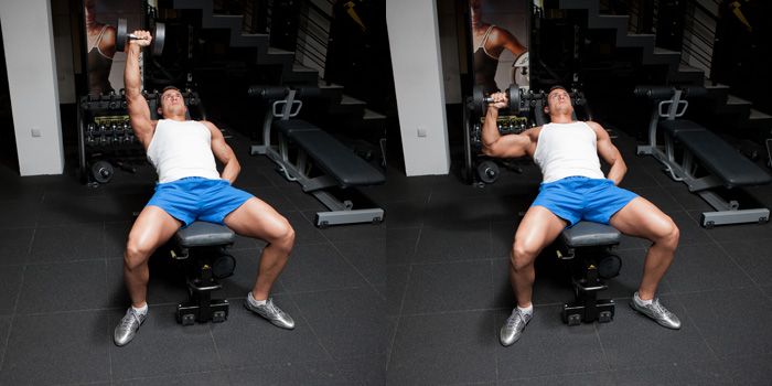 One-arm dumbbell press